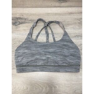 Lululemon Energy Sports Bra Arrow Jacquard Antique Bark Copper Coil Sz 6